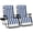 Mediterranean Blue Stripes, variant on Best Choice Products Set of 2 Extra Wide Zero Gravity Lounge Chair Recliners w/ Cup Holder - Black Stripes