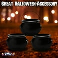 thumbnail image 7 of PMU Halloween Cauldron 6 Inch, Small Witch Plastic Cauldron Candy Bowl Black, For Halloween Decor pkg/3, 7 of 7