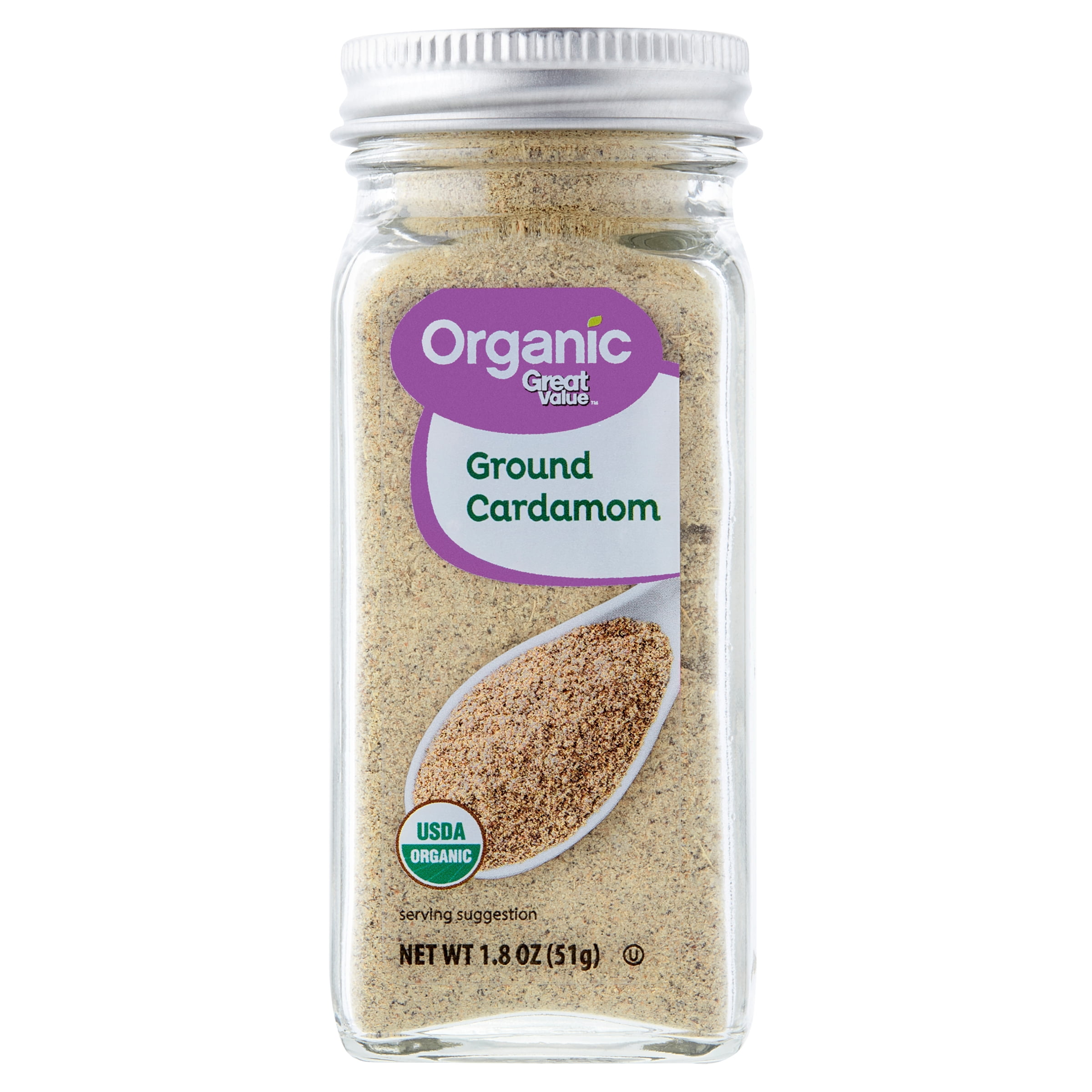 Great Value Organic Ground Cardamom, 1.8 oz