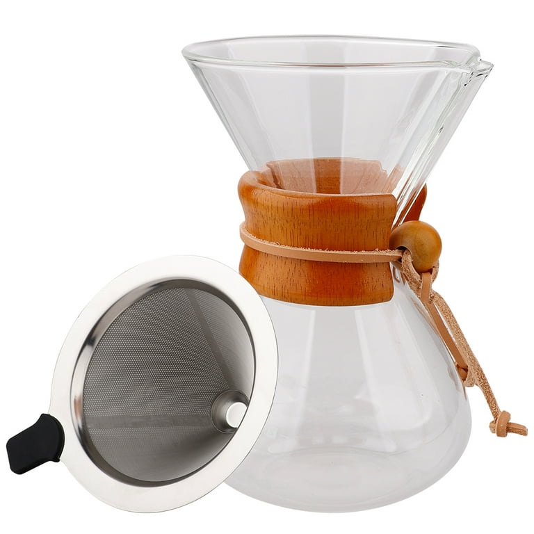 400ML Glass Coffee Drip Brewing Pot Filter Glass Funne Style Pour