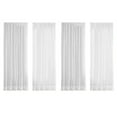 thumbnail image 1 of 84 Pulgadas de 4 Paneles Cortinas Blancas Transparentes Cortinas Transparentes Panel Básico de Bolsillo de Varilla, 1 of 7