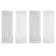 thumbnail image 1 of 84 Pulgadas de 4 Paneles Cortinas Blancas Transparentes Cortinas Transparentes Panel Básico de Bolsillo de Varilla, 1 of 7