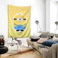 thumbnail image 2 of Tapiz de Minions, tapiz grande para colgar en la pared, para sala de estar, dormitorio, póster, fondo de decoración del hogar para niños, niñas y adultos, 60 x 40 pulgadas, 2 of 8