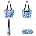thumbnail image 6 of HAWEE Shoulder Tote Bag with Zipper for Women Inside Mesh Pocket Heavy Duty Casual Handbag Purse Outdoors, Palm Leaf, 6 of 7