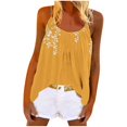 thumbnail image 2 of Puntoco Camisolas ajustadas para mujer, blusas casuales sin mangas con cuello redondo y estampado a la moda para mujer, 2 of 5