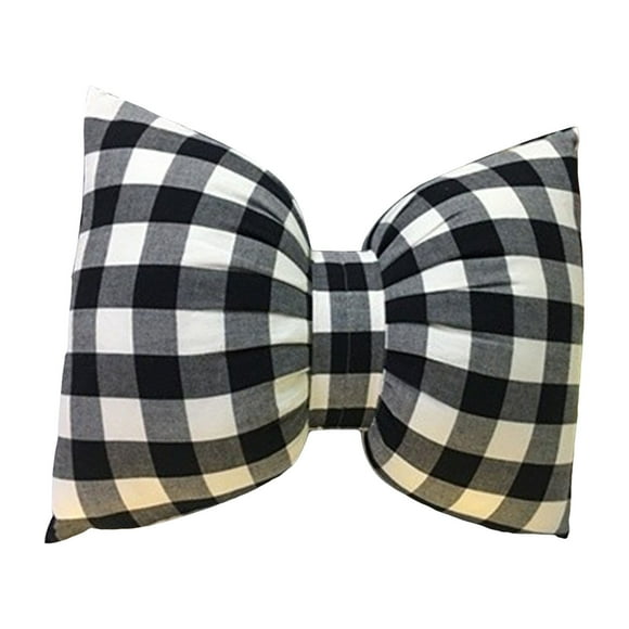 Pillow for Decorative Throw Pillow Handmade Striped Bow Design Washable Car Neck and Sofa Waist Cushion Cover Soft and Durable for Home Use