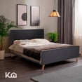 thumbnail image 3 of Base De Cama Bordes Altos Con Colchón Memory Y Resortes Matrimonial KingsHouse gris, 3 of 8