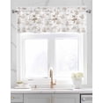 thumbnail image 2 of Countryside Brown Linen Curtain Valance for Bedroom/Bathroom/Kitchen/Office/Living/Dining Room Windows,Farmhouse Country Rustic Cottage Rod Pocket Topper Drapes Decorative Cafe Drapery Panel 60x18, 2 of 6
