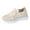 Beige, variant on Womens Walking Shoes Fashion Spring Summer Women Sports Shoes Flat Bottom Lightweight Fly Woven Mesh Breathable Embroidered Stripes Lace Up Comfortable