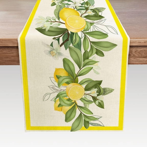 Yellow Sunflower Table Runners, Spring Summer Seasonal Hello Sunshine Kitchen Dining Table Runner, Farmhouse Floral Anniversary Holiday Party Home Decor