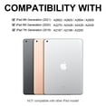 thumbnail image 3 of Aoub iPad 9th/8th/7th Generation Keyboard Case with Pencil Holder, Stand Folio Detachable Wireless Bluetooth Keyboard Cover, Soft TPU Back Smart Case for iPad 10.2 inch 2021/2020/2019, Pink, 3 of 10