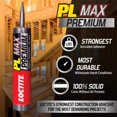 thumbnail image 6 of Loctite PL Premium Max Construction Adhesive, Versatile Construction Glue for Wood, Concrete, Stone & More - 9 fl oz Cartridge, Pack of 12, 6 of 9