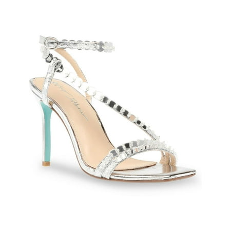 

Betsey Johnson Womens Asher Satin Embellished Ankle Strap