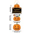 thumbnail image 2 of Harlier Happy Halloween Decorations Door Hanging Sign, 3Pieces Halloween Welcome Front Door Hanger Wreath Yard Wall Decor, Pumpkin Door Sign Set for Party Supplies Home Decor, 2 of 5