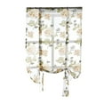 thumbnail image 4 of Farfi Flower Roman Curtains Kitchen Valance Tulle Sheer Panel Bedroom Window Drape (Red,80*100cm), 4 of 12