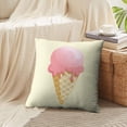 thumbnail image 3 of LALILO Throw Pillow Covers Ice Cream Bright Cartoon Icecream White Ice Cushion Cover 18" x 18", 2 Pack, 3 of 6
