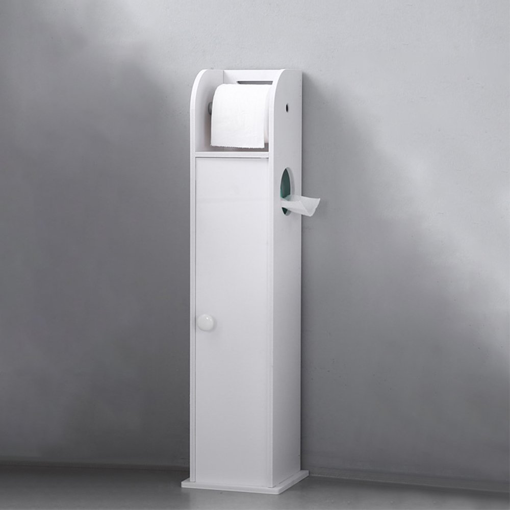 GZXS Small Bathroom Storage Corner Floor Toilet Paper Storage