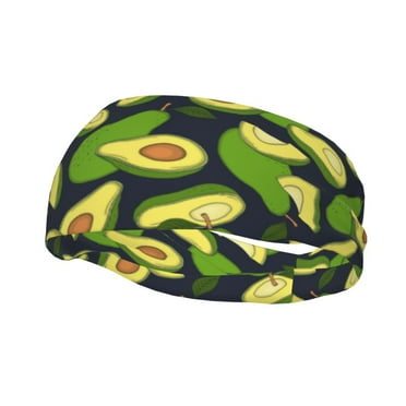 Easygdp Fresh Avocado Sports Headband Non Slip Headband Unisex for Head Circumference 19.6 - 22.4 inch