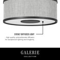 thumbnail image 2 of Hinkley 42006BN Halo - 13.25 Inch 34W 2 LED Small Flush Mount, Shade Options: Off White Linen, 2 of 2