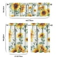 thumbnail image 6 of Vintage Country Bloom Curtains 36 Inch - 3 Panel Floral Bohemian Set with Rustic Wildflowers, Rod Pocket Kitchen Window Drapes for Farmhouse Style, 6 of 6