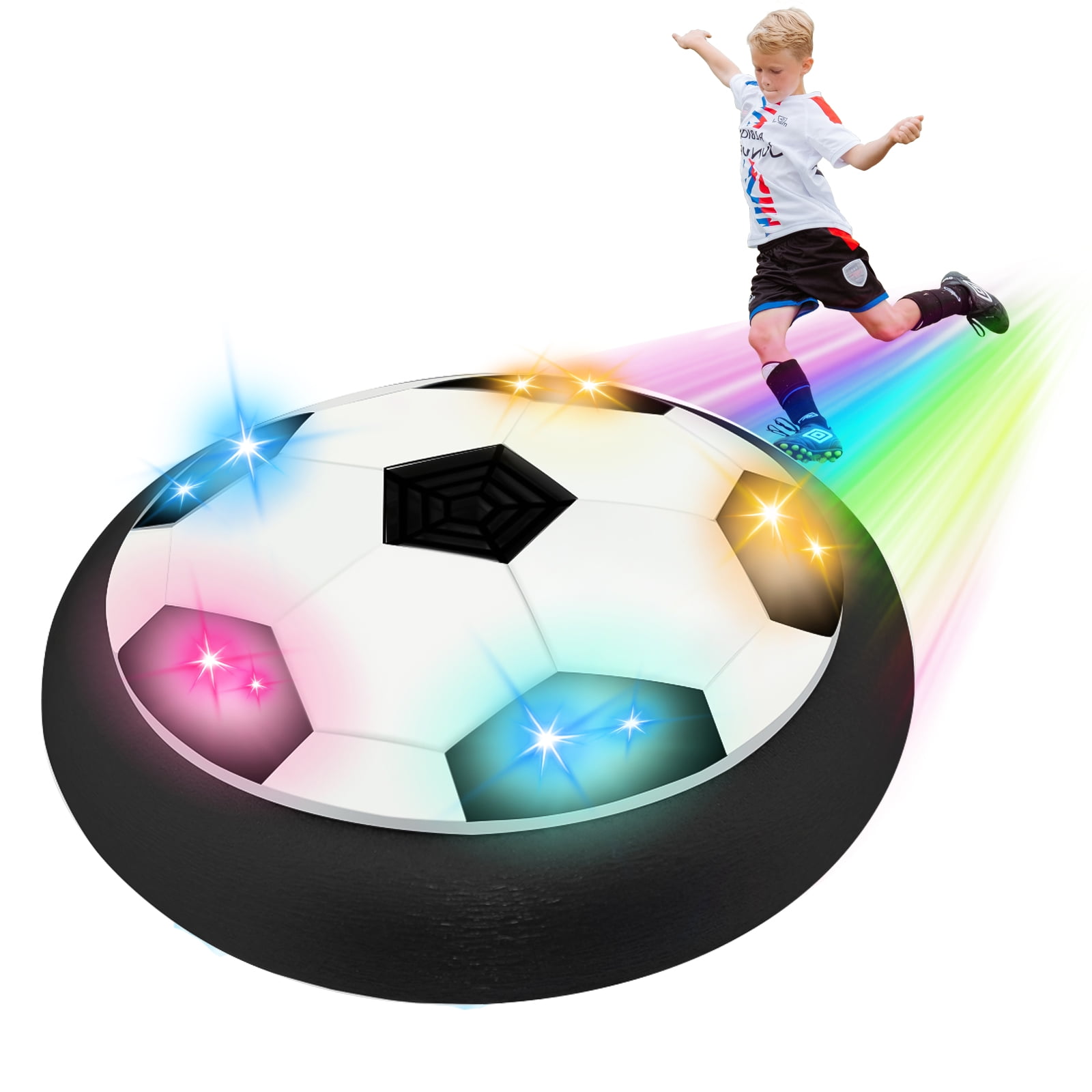 Kid Hover Soccer Ball, 7 Inches Air Floating Football with LED Light