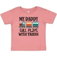 thumbnail image 3 of Inktastic Daddy Still Plays with Trains Boys or Girls Baby T-Shirt, 3 of 5