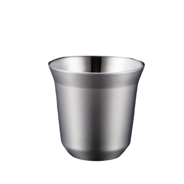 Taza de café de acero inoxidable Yuarrent 80ML color plata