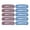 Gray Purple & Light Blue, variant on 10-Piece Large Snap Hair Clips for Women, 2.8 in Soft-Touch Metal Barrettes, Black & Dark Brown