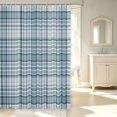 thumbnail image 2 of Manfei Classic Plaid Shower Curtain 72Wx72L,Vintage Check Bathroom Curtain, 2 of 5