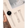 thumbnail image 2 of Wearlizer Leather Band Compatible with Samsung Galaxy Watch 9/8 40mm 44mm & Watch 8 Classic 46mm, Slim Dressy Leather Strap for Women with C-Shape Metal Buckle, No Gap One-Click Band, 2 of 6