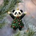 thumbnail image 5 of Animal Christmas Ornaments for Xmas Tree Hanging Acrylic Printed Christmas Decor Personalized for Animal Lovers New Year's Gift (C), 5 of 8