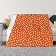 thumbnail image 1 of Fotbe Dots On Orange Background Manta de Franela con Estampado, Manta Ultrasuave para Cama, Sofá, Auto, Hipoalergénica y Antibolitas-50"x40", 1 of 6