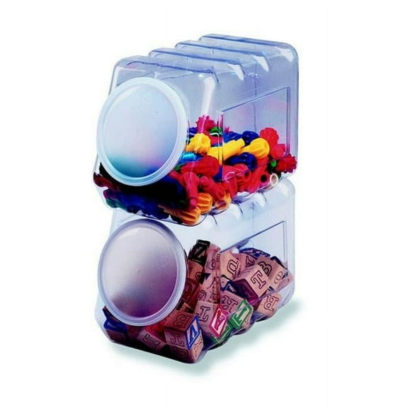 Storage Container With Lid-Interlocking