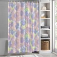 thumbnail image 3 of Pink Purple Tie Dye Fabric Shower Curtain Ombre Boho Abstract Art Washable Shower Curtains for Bathroom, Waterproof Bath Curtain with Hooks Home Decor 72x72in, 3 of 8