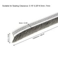 thumbnail image 3 of Uxcell Brush Weather Stripping Adhesive Felt Door Seal Strip 590.6Inch L x0.35Inch W Gray, 3 of 5