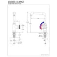 thumbnail image 2 of Kingston LS6203RKZ Wendell Single-Handle Kitchen Faucet with Knurled Handle, Brushed Brass, 2 of 5