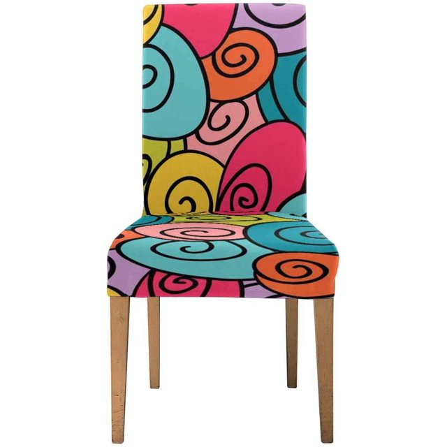 Funda Protectora para Silla ABPHQTO Elástica Colorida Asiento Comedor Hotel Fiesta de Boda Juego de 1