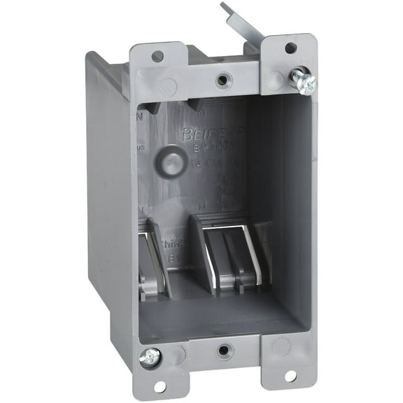 1-Gang PVC Molded Old Work Wall Electrical Box, 14 Cu. In. BCJ-006
