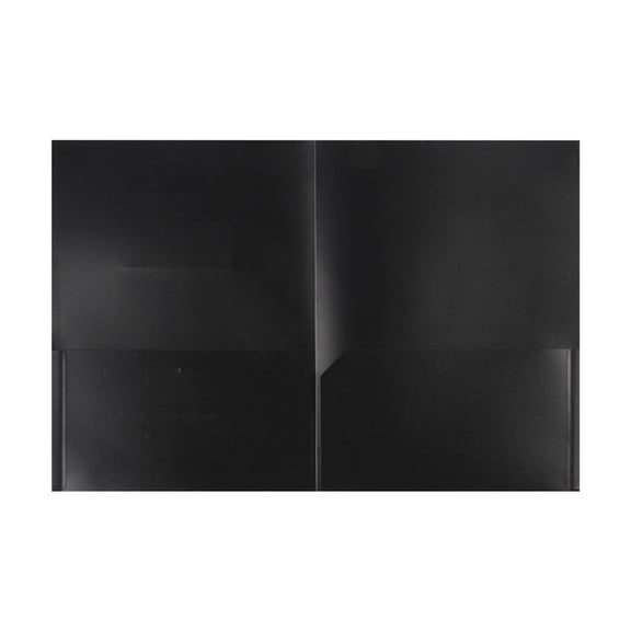 Plastic Folders with Pockets Heavy Duty Poly Pocket Folders with Business Card Slot 2 Pocket Folders Letter Size Folders Colored File Folder Two Pocket Folders Documents Organization, Black