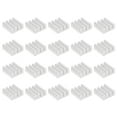 thumbnail image 5 of Uxcell 14x14x6mm Aluminum Heatsink Electronic Radiators for MOS IC Chip Silver Tone 20 Pack, 5 of 5