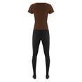 thumbnail image 6 of Nyeemya Men's Footed Ballet Dance Tights Unitards Leotard Gymnastic Sport Bodysuit Athletic Jumpsuit Brown M, 6 of 7