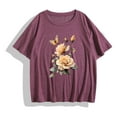 thumbnail image 4 of Women's Tops Under $10 Free Shipping Printed Short Sleeved T-shirt, 4 of 4