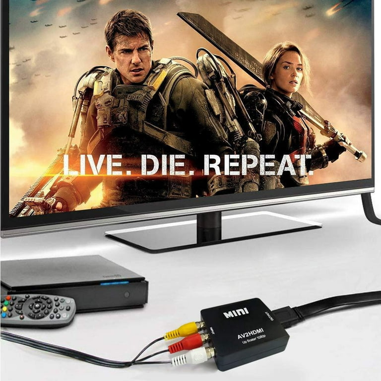 Convertidor RCA a HDMI, adaptador compuesto a HDMI compatible con 1080P  PAL/NTSC Compatible con PS one, PS2, PS3, STB, Xbox, VHS, VCR,  reproductores