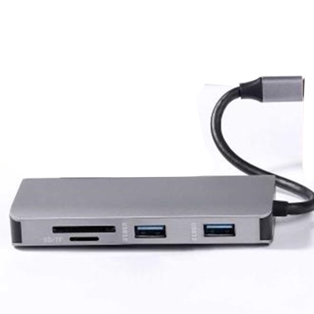 9-en-1 tipo C Hub 2 USB3.0 y 1 adaptador multipuerto de puertos USB C PD 100W para MacBook