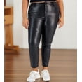 thumbnail image 2 of Tinseltown Trendy Plus Size Faux Leather Pants Brown Chicory 18W, 2 of 3