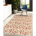 thumbnail image 4 of Abstract Decorative Rug, Colorful Circular Large Polka Dots Bubble Happy Hipster Fun Print, Quality Carpet for Bedroom Dorm and Living Room, 6 Sizes, Dark Pink, by Ambesonne, 4 of 4