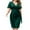 Green, variant on Women Casual Dress In Large Size Solid Color Casual Vacation Dress With Straps Vacation V-Neck Medium Length Dress Leisure Sundress Wedding Guest Dresses For Women