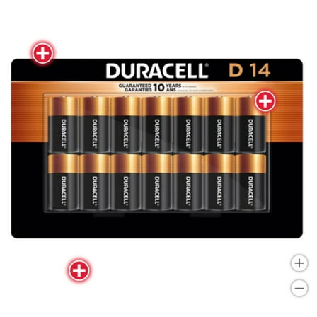 Duracell D Alkaline Batteries, 14-count
