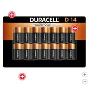 Duracell D Alkaline Batteries, 14-count