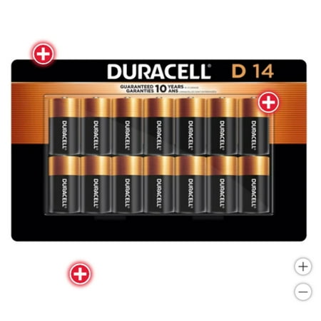 Duracell D Alkaline Batteries, 14-count